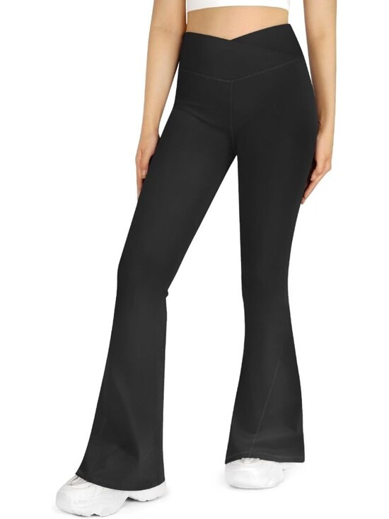 Pants - High-Waisted Flare Leggings, Tummy Control Bootcut Yoga Pants for Gym & Casual